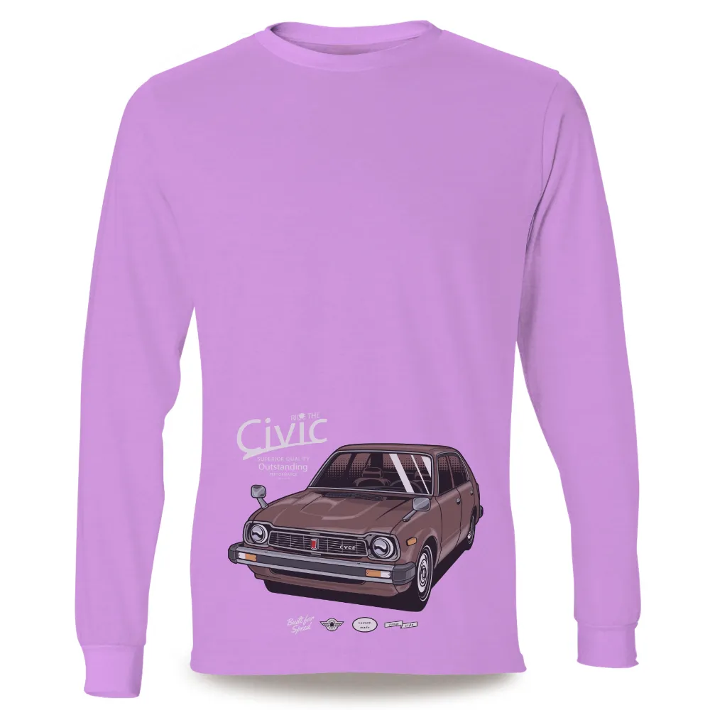 T-Shirt Printing: Celebrate Classic Cars with Custom Made Honda Civic CVCC Design|custom made fathers day shirts