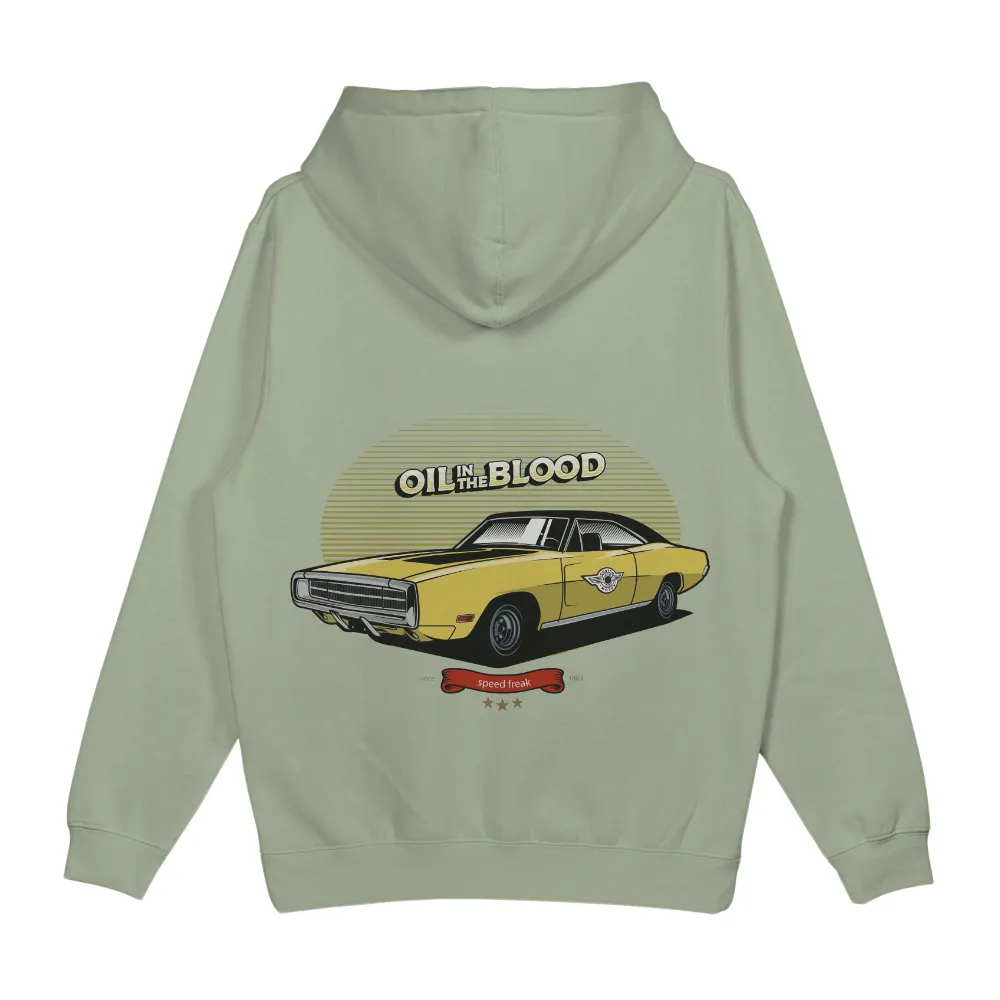 Tee Shirt Printing: Oil in the Blood - Classic Car Enthusiast|men's vintage cherub graphic tee