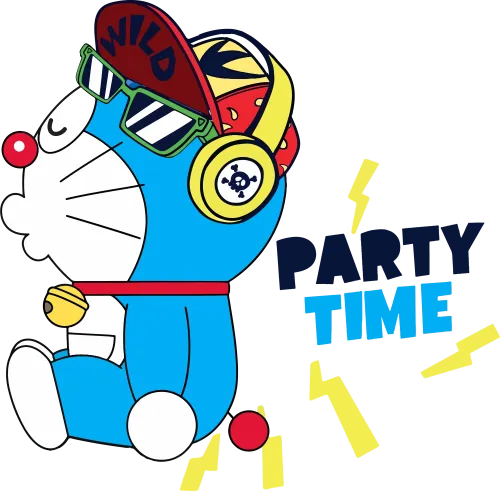 Tee Shirt Printing: Doraemon's Wild Party Time Adventure