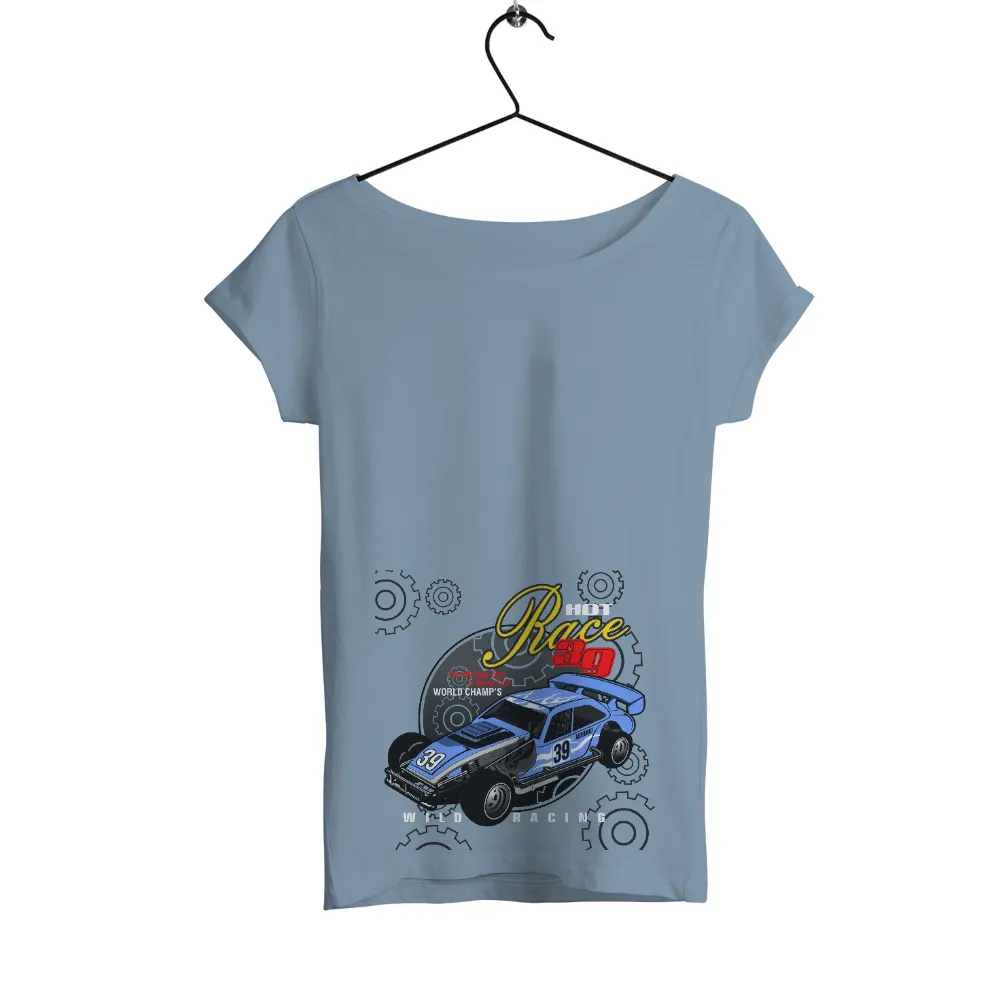 Custom Tee Shirts: Hot Race 39 - Wild Racing Adventure|bleached racing shirts