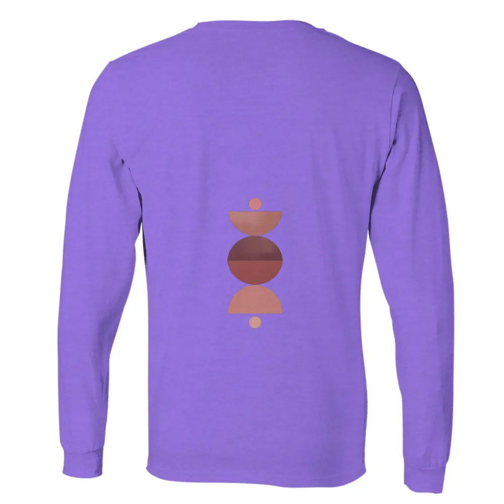 Sun Phases TShirt Printing: Warm Tones and Geometric Balance|ibkul ladies long sleeve sun shirts