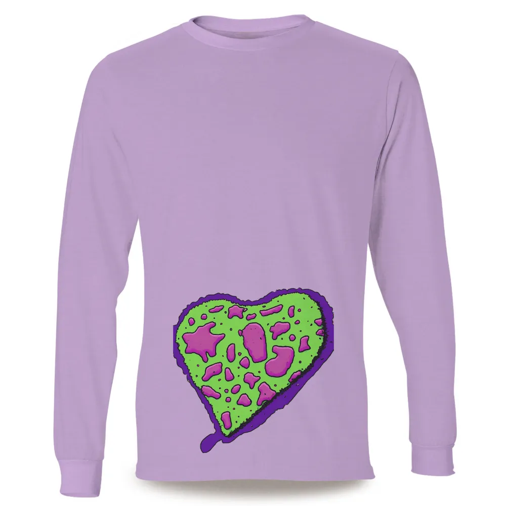 T-Shirts Pattern: Vibrant Heart of Love and Surprise|white shirt with rainbow heart