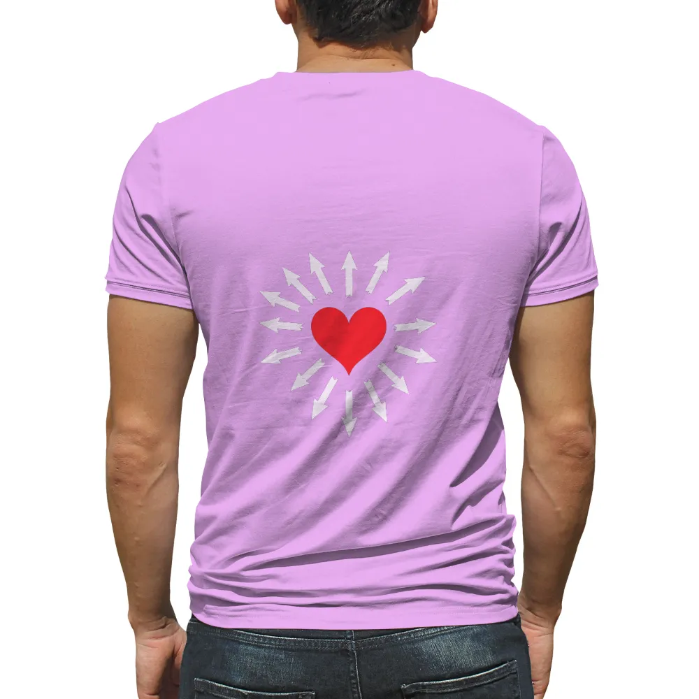 Spread Love with Shirts Graphic Tees: Heart and Arrows Design|love for damar 3 shirt