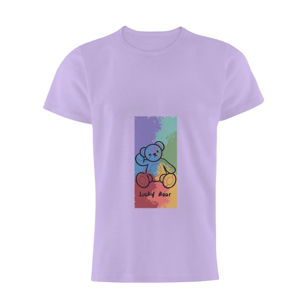 Tee Shirts Printed: Lucky Bear - A Symbol of Resilience and Joy|comfort colors bleach dye