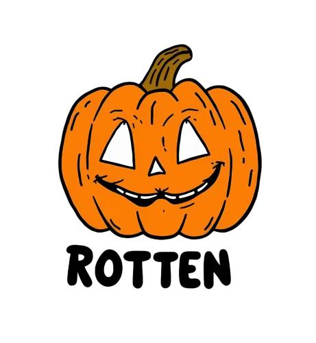 T-Shirts Custom: Rotten Pumpkin - A Mischievous Halloween Design