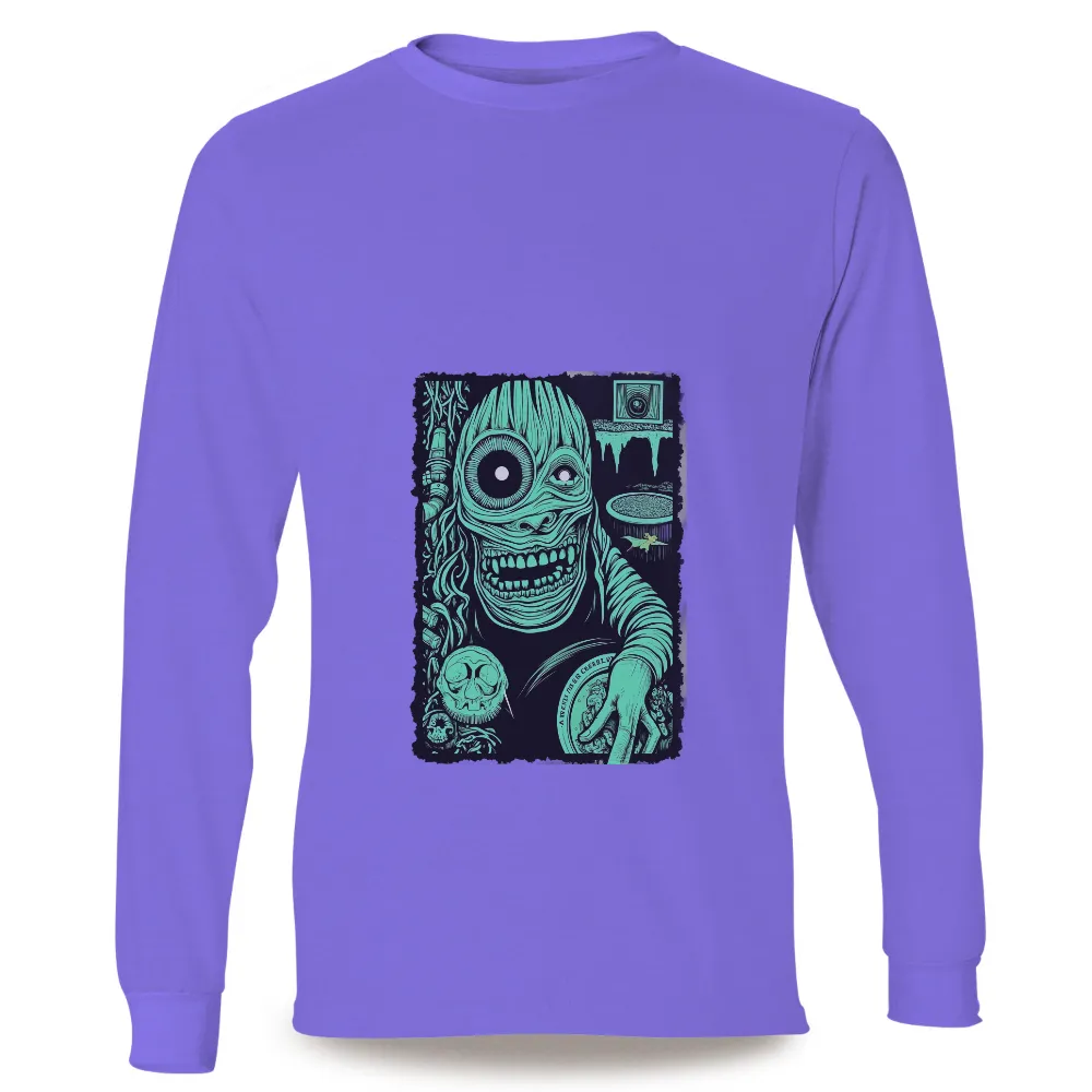 Tee Shirt Printing: Macabre Creature in Neon Glow|neon green shirts wholesale