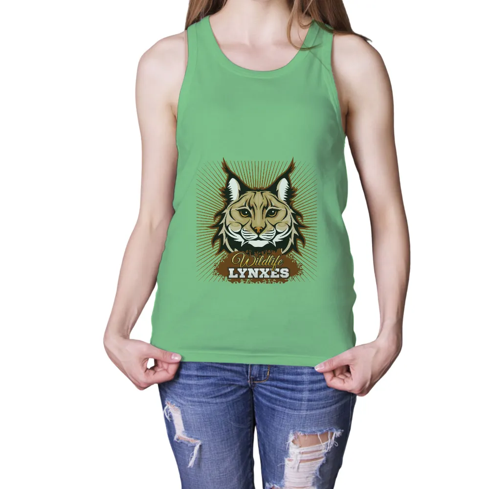 Shirts Graphic Tees: Wildlife Lynxes - Bold Spirit of Nature|animal crossing thick striped shirt