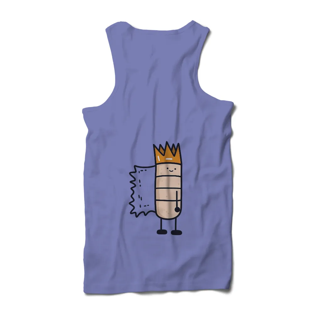 TShirt Printing - Whimsical Bandage King with Crown and Cape|plus size sun protection swim shirts