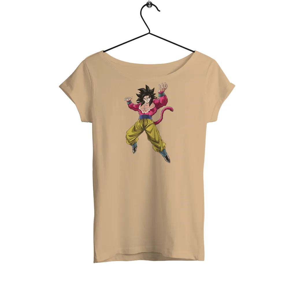 Custom T-Shirt Printing: Goku Super Saiyan 4 - Anime Warrior Power|the new day feel the power t shirt