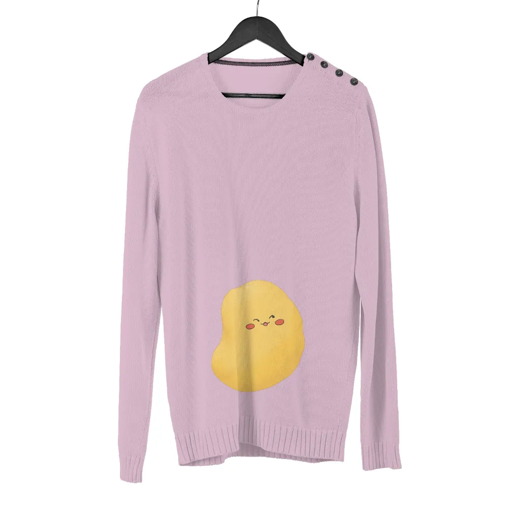 Customized Tee Shirts: Whimsical Potato Chip Design|a fun thing to do in the morning shirt