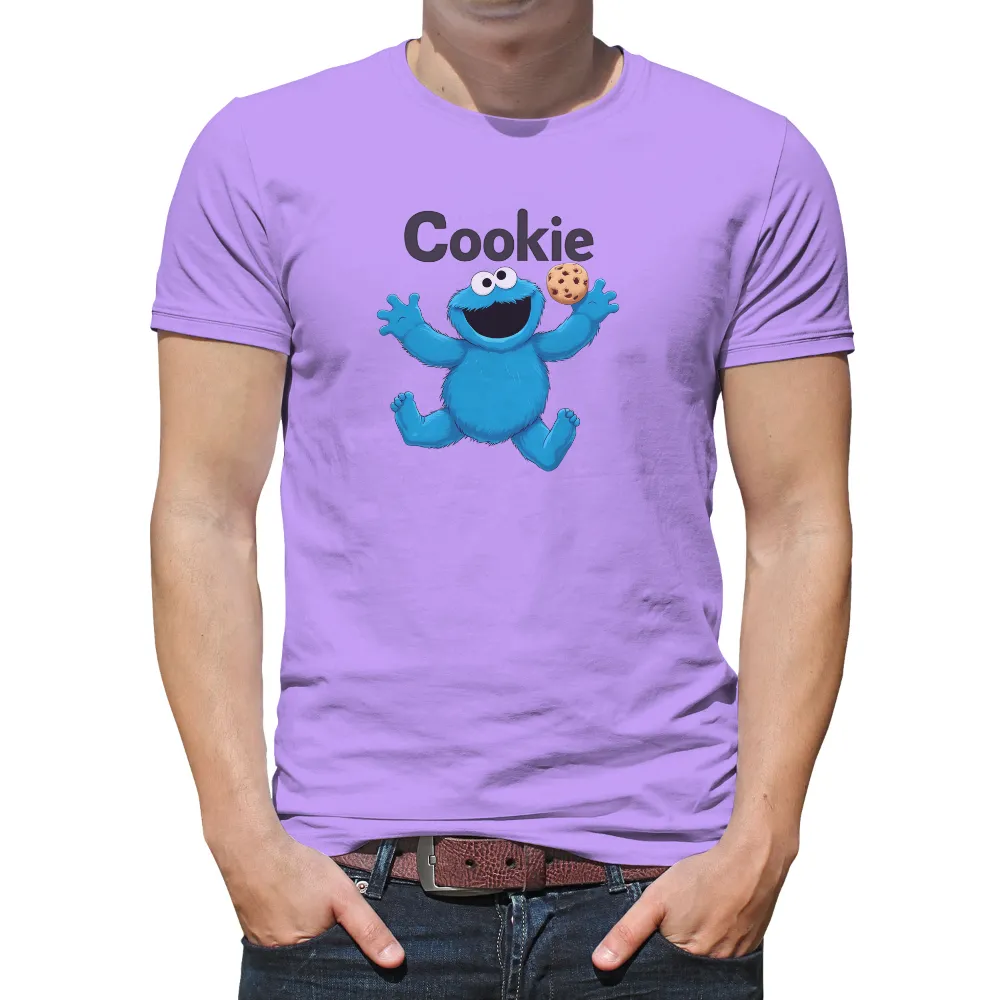 T-Shirt Printing: Blue Monster Cookie Joy|music art love happiness t shirt