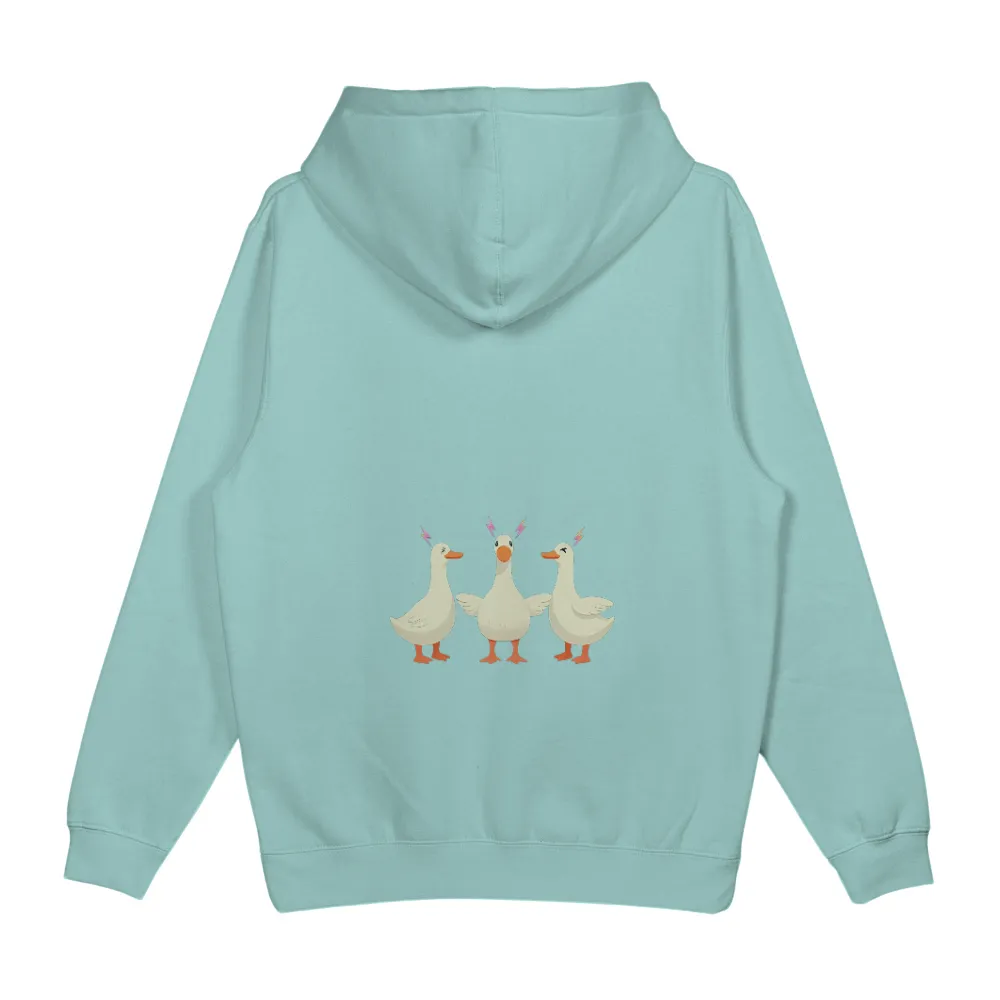 Custom Tee Shirts: Quirky Ducks - Whimsical Friends|three ducks standing together