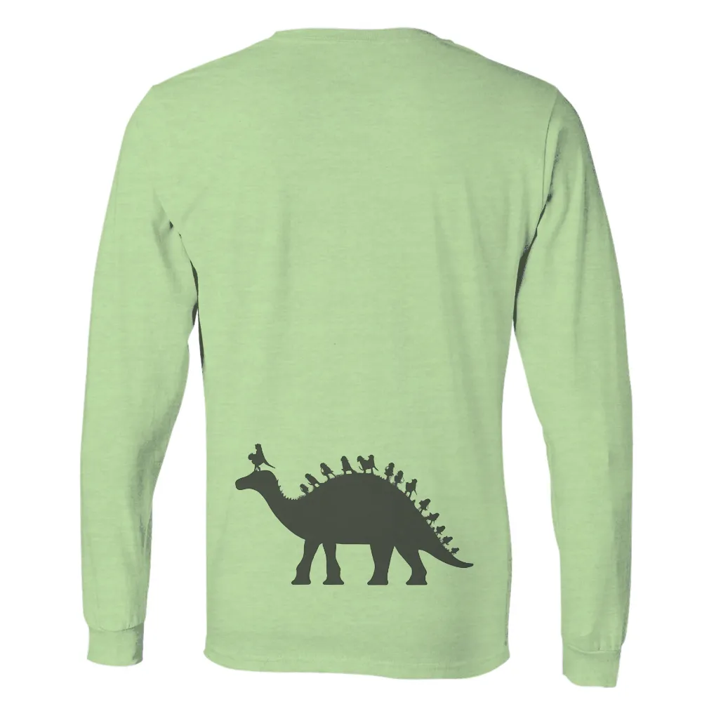 Prehistoric Silhouette Art with Animal-Inlaid Plates|4th of july dinosaur shirt