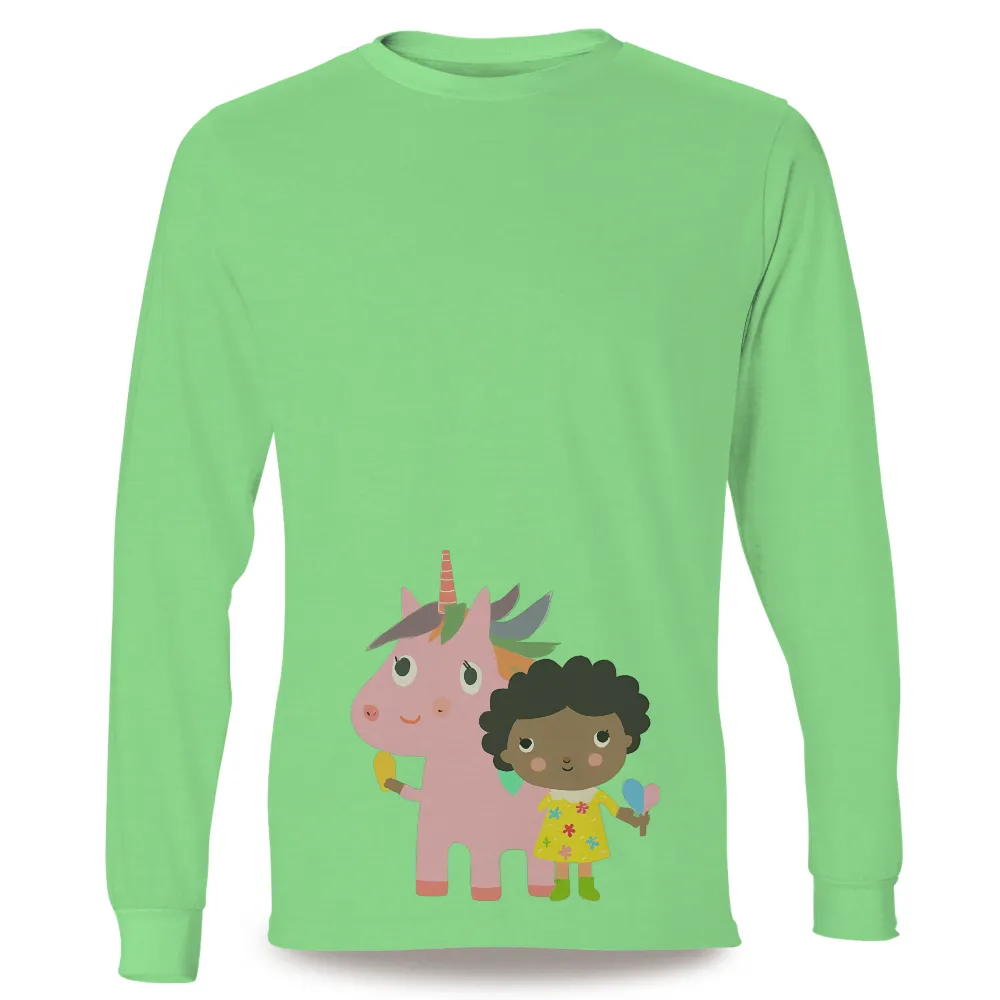 Customized Tee Shirts: Whimsical Unicorn Friendship|unhappy rainbow shirt