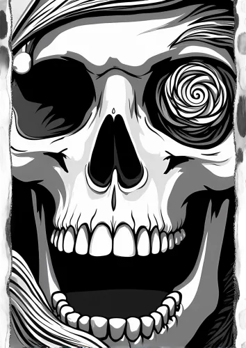 TShirt Printing: Skull Vortex - Artistic T-Shirt Design