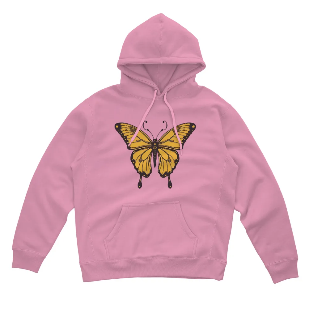 T-Shirts Design: Yellow Butterfly - Transformation and Beauty|detroit red wings schedule 2022 23