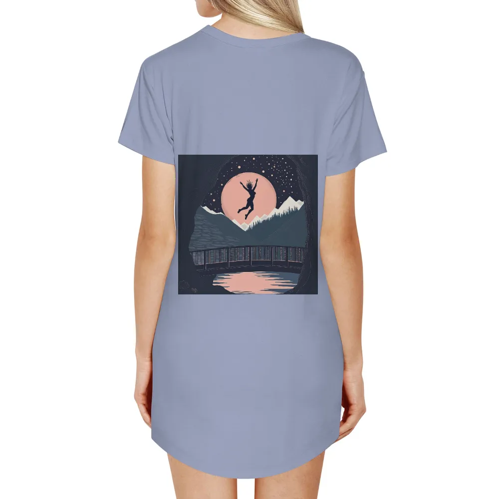 T-Shirts Custom: Embrace Freedom with Elara's Leap Under the Moon|freedom is essential t shirt