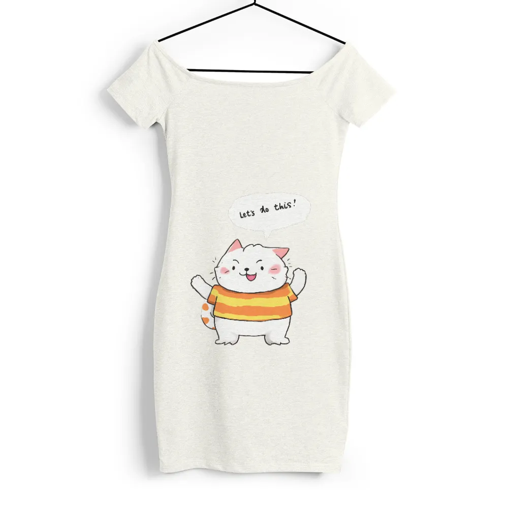 Custom T-Shirt Printing: Cheerful Cat in Striped Shirt|im only talking to my cat today