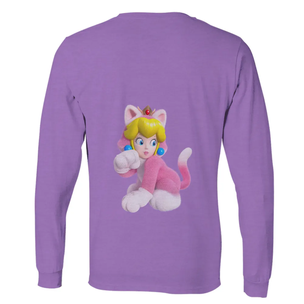 Customized Tee Shirts: Whimsical Princess Peach in Cat Suit|doja cat nasa