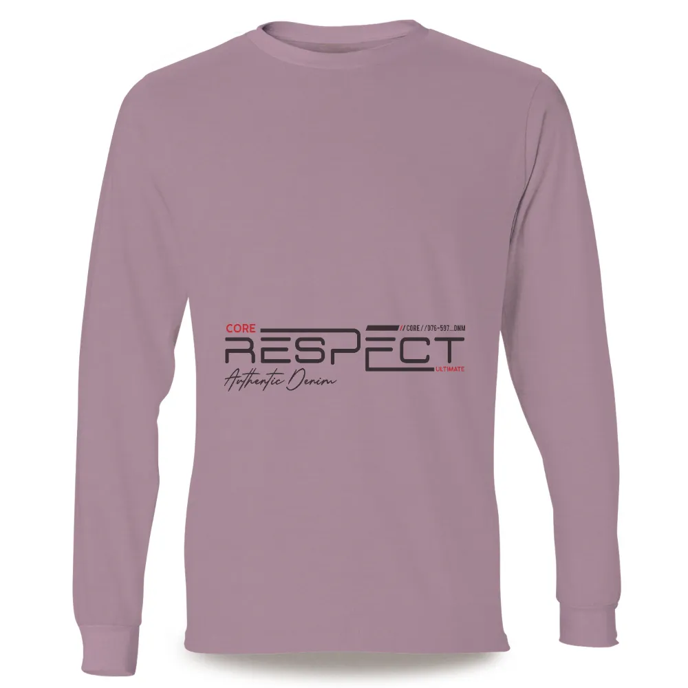 TShirt Design: Ultimate Respect - Authentic Denim Core|70s retro button up shirt