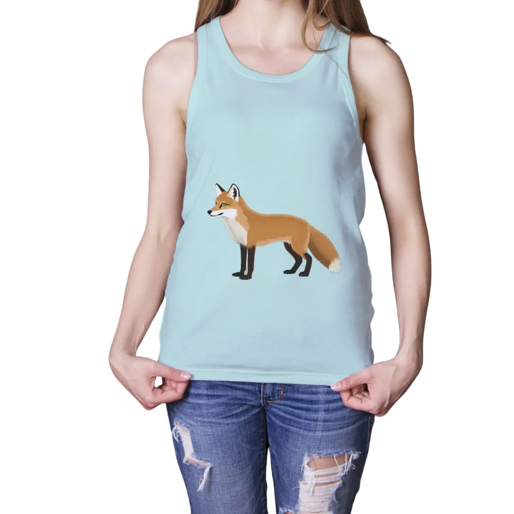 T-Shirt Printing: Wise Fox - Artistic Design Inspired by Nature|t shirt painting on nature