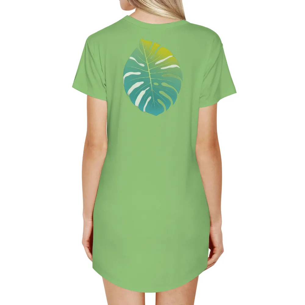 Monstera Leaf T-Shirt: Nature's Touch in Urban Life|t shirt painting on environment