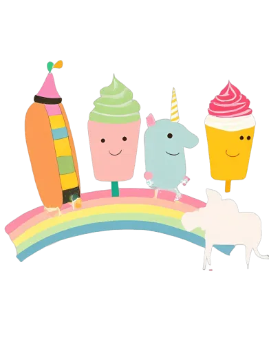 Customized Tee Shirts: Whimsical Rainbow Friends - Magical Childhood Imagination