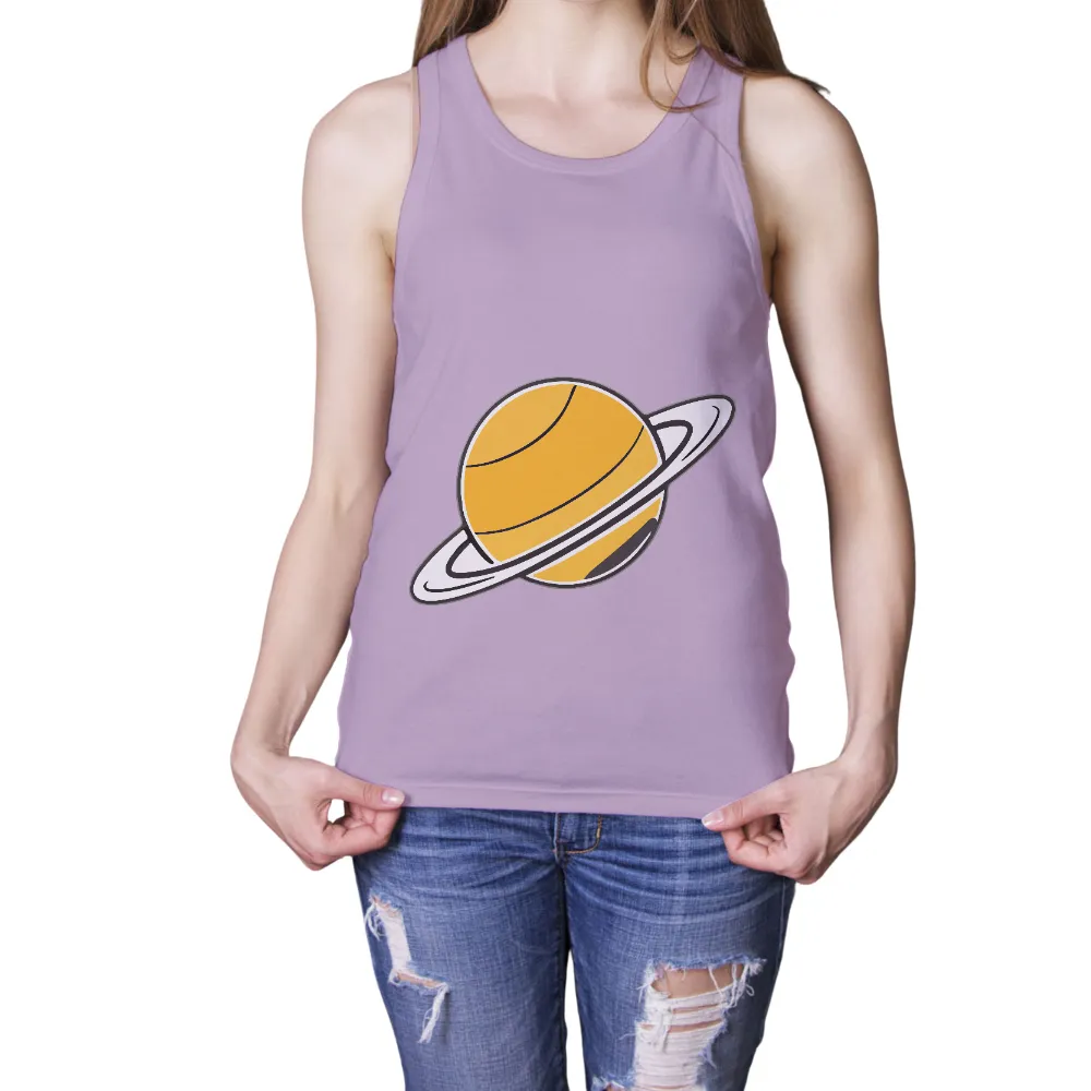 T-Shirt Printing: Explore the Grandeur of Saturn with Vibrant Artistic Design|national aeronautics and space administration shirt