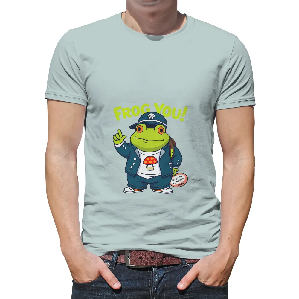 Frog You! T-Shirts Design | Pop Culture & Street Art Tees| Mushroom on the shirt