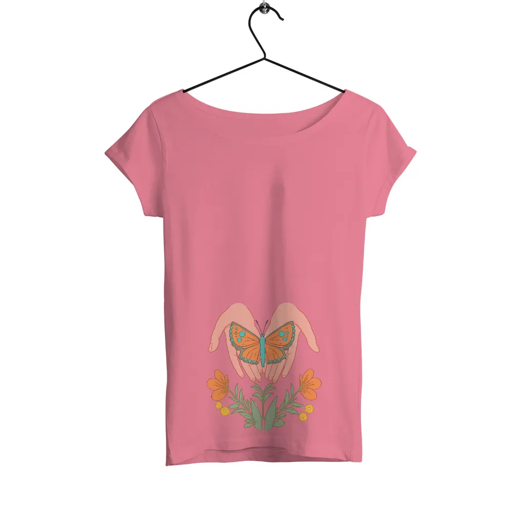 Custom T-Shirt Printing: Embrace Nature's Harmony with Vibrant Butterfly Design|lucky brand butterfly t shirt