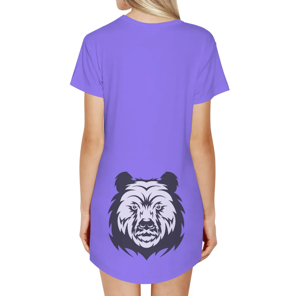 Shirts Graphic Tees: Boris the Bear - A Symbol of Strength and Wisdom|lifeguard sun protection shirt