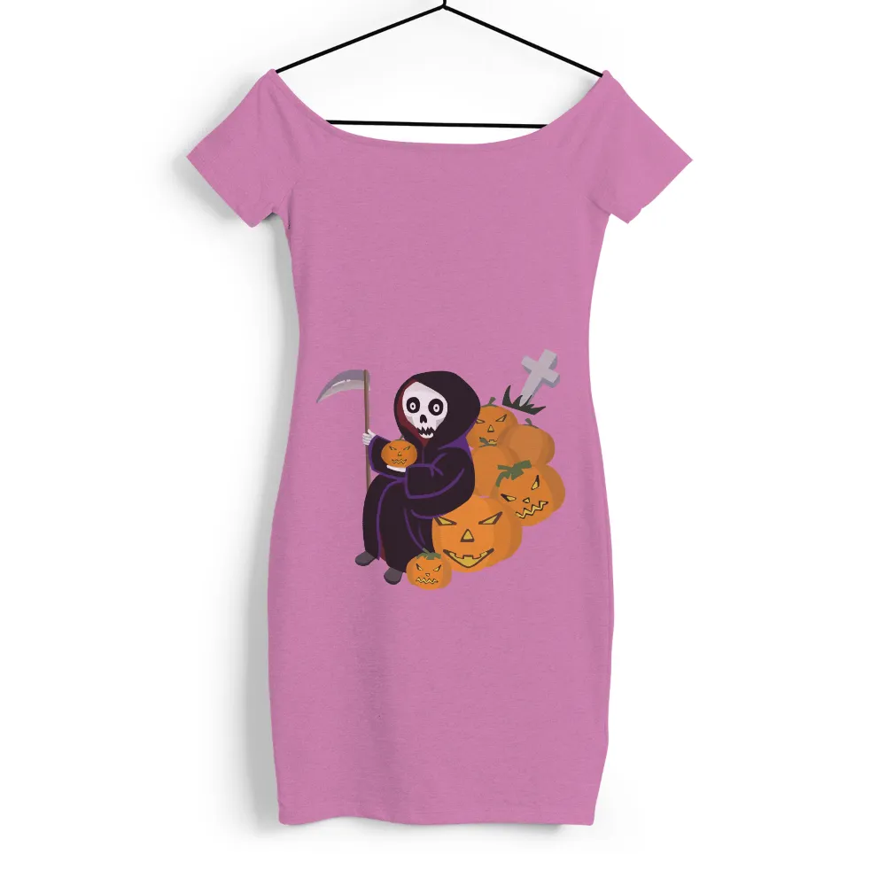 TShirt Design: Grim Reaper Among Jack-O-Lanterns|buc ee's shirts 2022 halloween