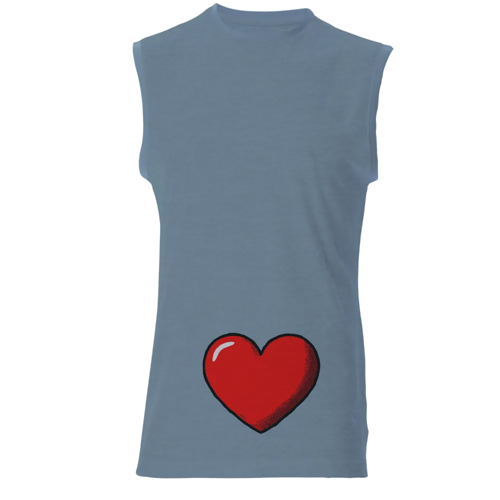 Tee Shirts Printed - Vibrant Red Heart: Love and Passion|women i love my boyfriend shirt