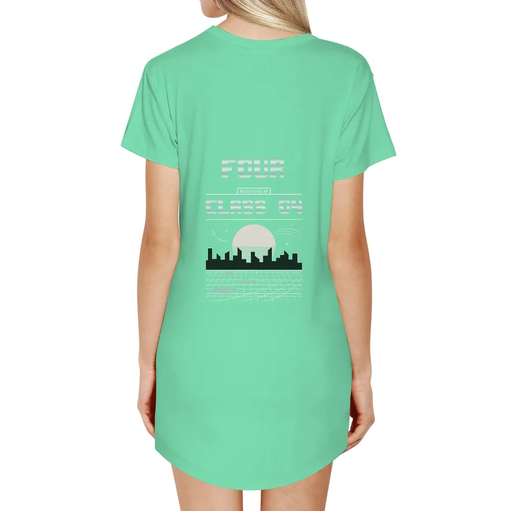 Customized Tee Shirts: Four Class 04 - Cyberpunk Future|retro earth day shirt