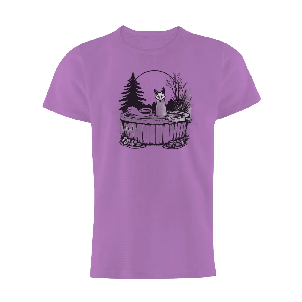 T-Shirts Pattern: Fox in a Hot Spring - Artistic Design|endor forest summer camp shirt