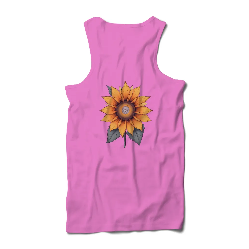 Custom T-Shirt Printing: Sunflower of Hope - Artistic Designs|floral relief shirt limited edition