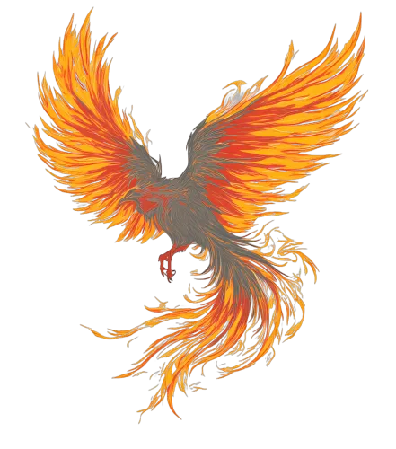 TShirt Design: Phoenix Rising - Artistic Rebirth