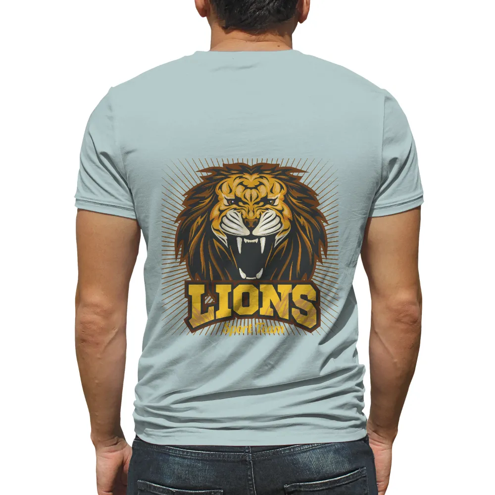 Lions Sport Team T-Shirt Printing: Bold and Courageous Design|michelob ultra nba team shirt