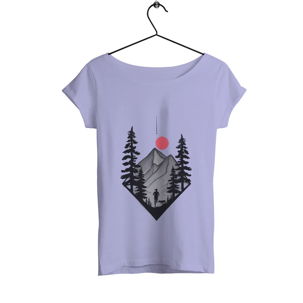 TShirt Printing: Nature's Adventure with Runner and Dog| loyal dog