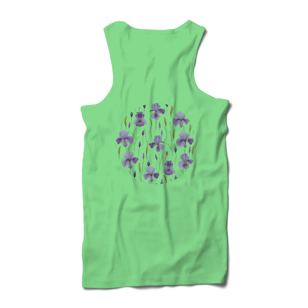 Custom Tee Shirts: Purple Irises - Nature's Hope|rebellious hope t shirt black