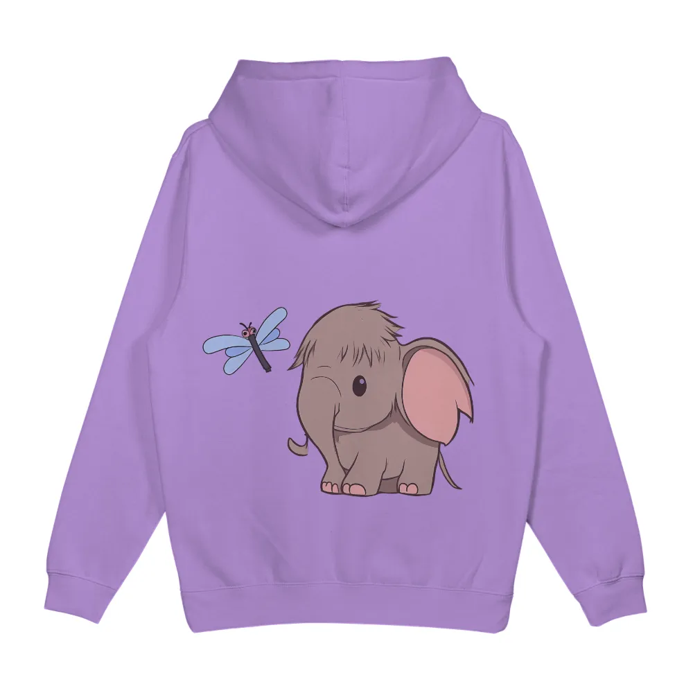 TShirt Printing: Cute Elephant and Dragonfly - Artistic Design|designer cartoon t shirts