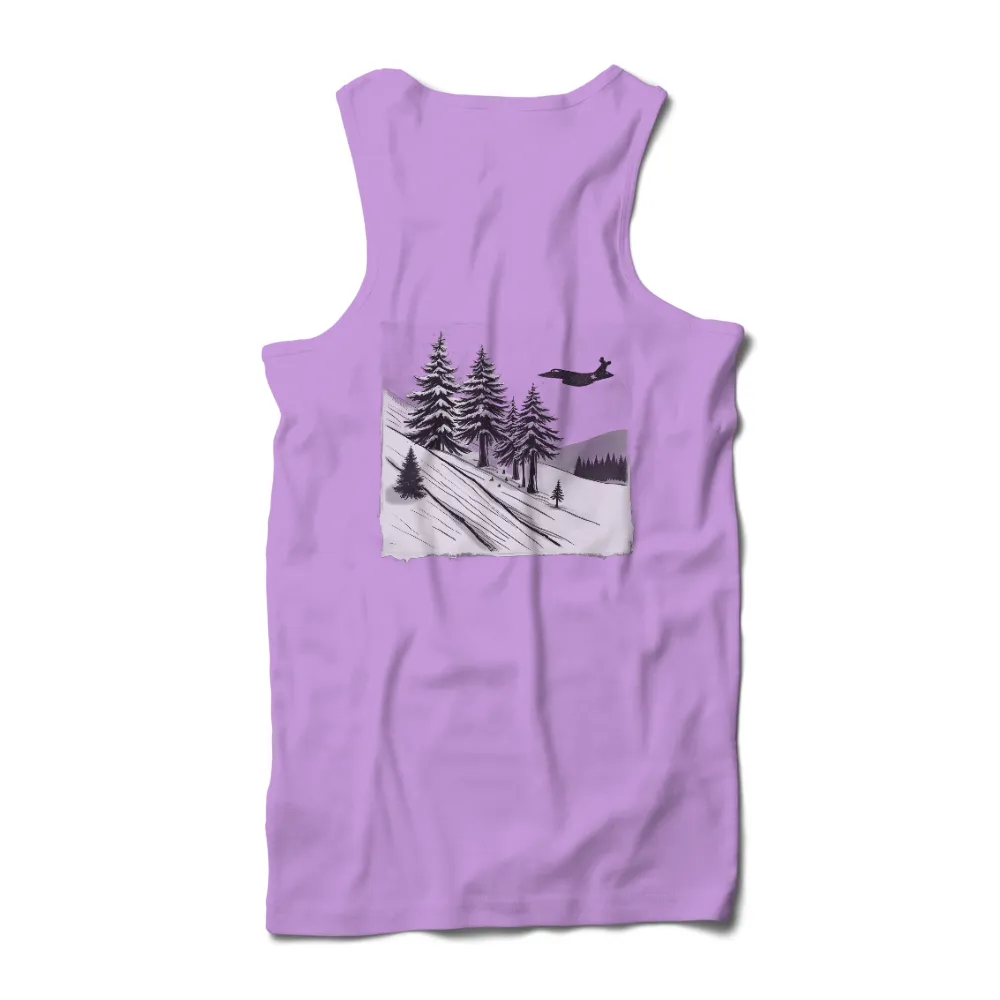 Tee Shirts Printed: Winter Night Skiing Under Orion|winter moss heather carhartt