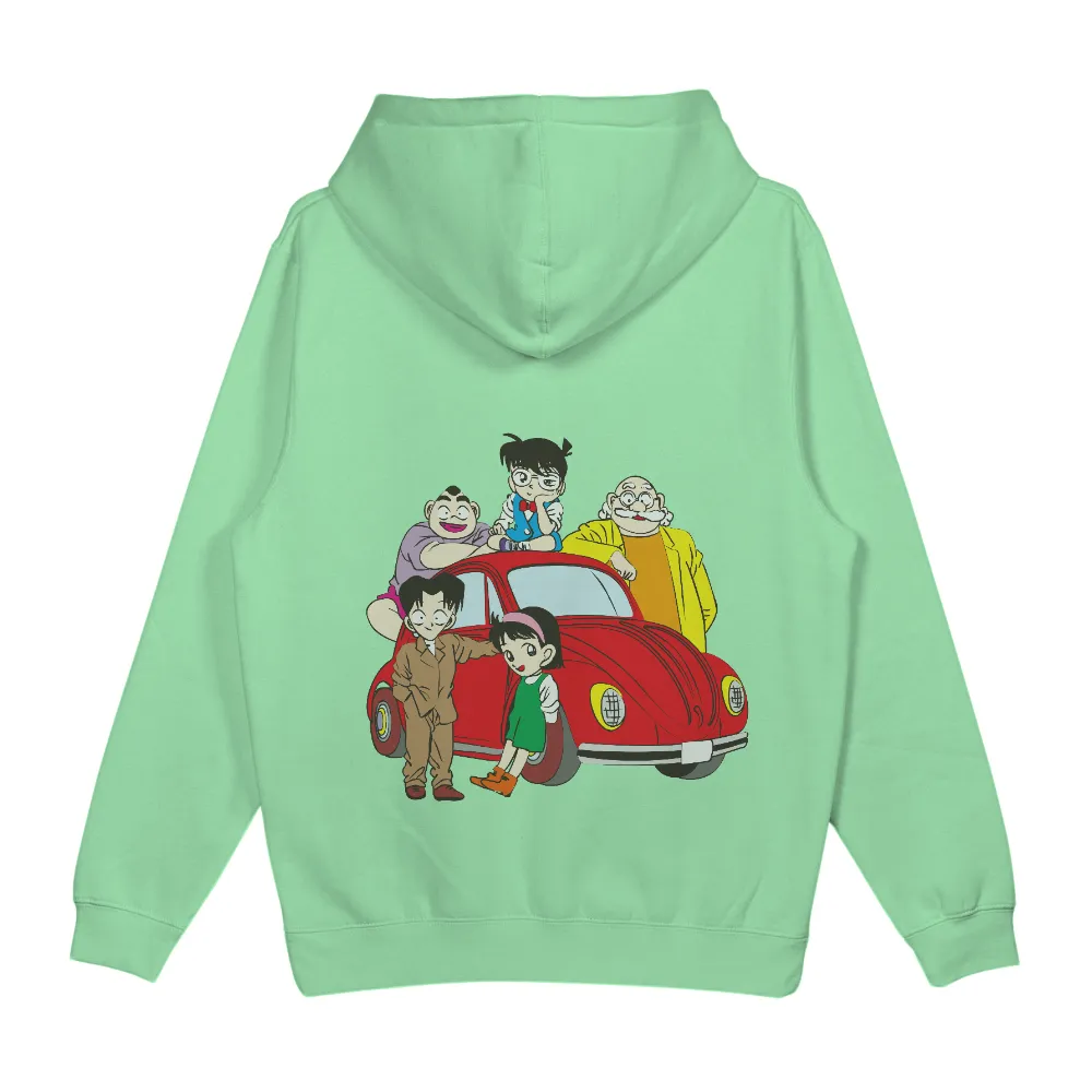 Detective Conan TShirt Design with Vintage Car and Kudo Family|t la classic tee