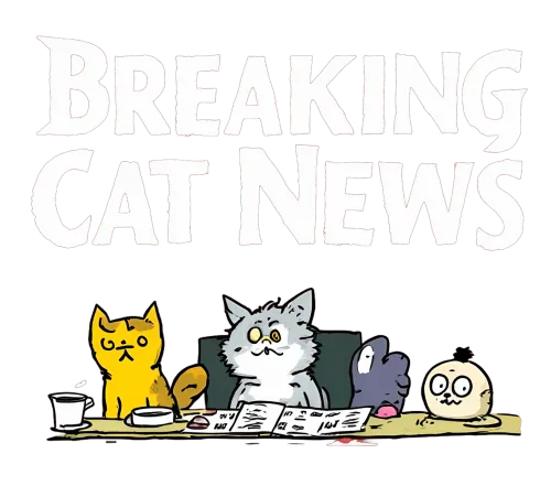 T-Shirts Custom: Breaking Cat News - Whiskers, Paws, and Muffin's Morning Brew