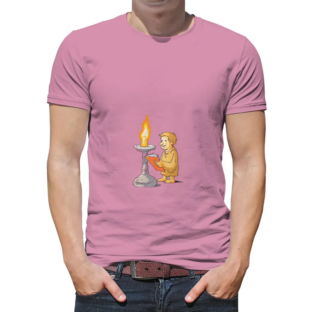 Custom T-Shirt Printing: Knowledge Illuminated by Candlelight| warmth of knowledge