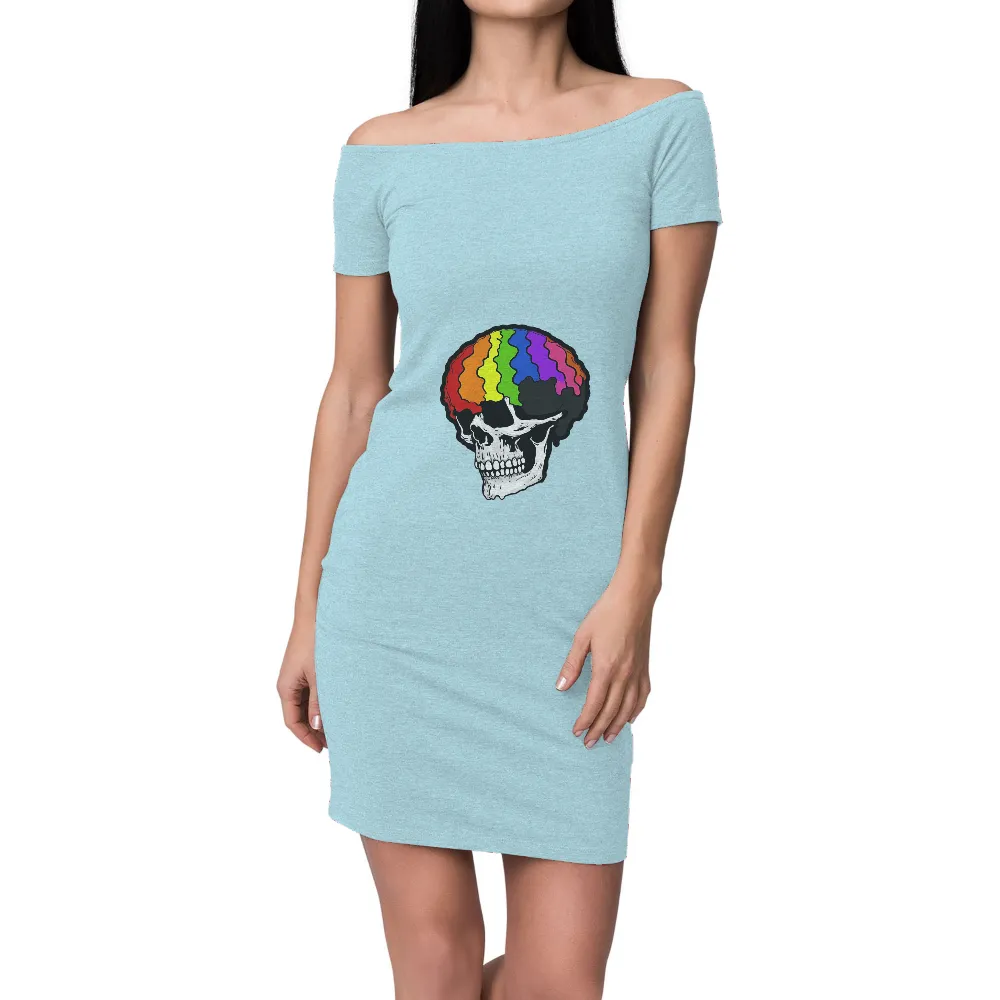 Customized Tee Shirts: Celebrate Life with a Rainbow Skull Design|bacon t shirt rainbow