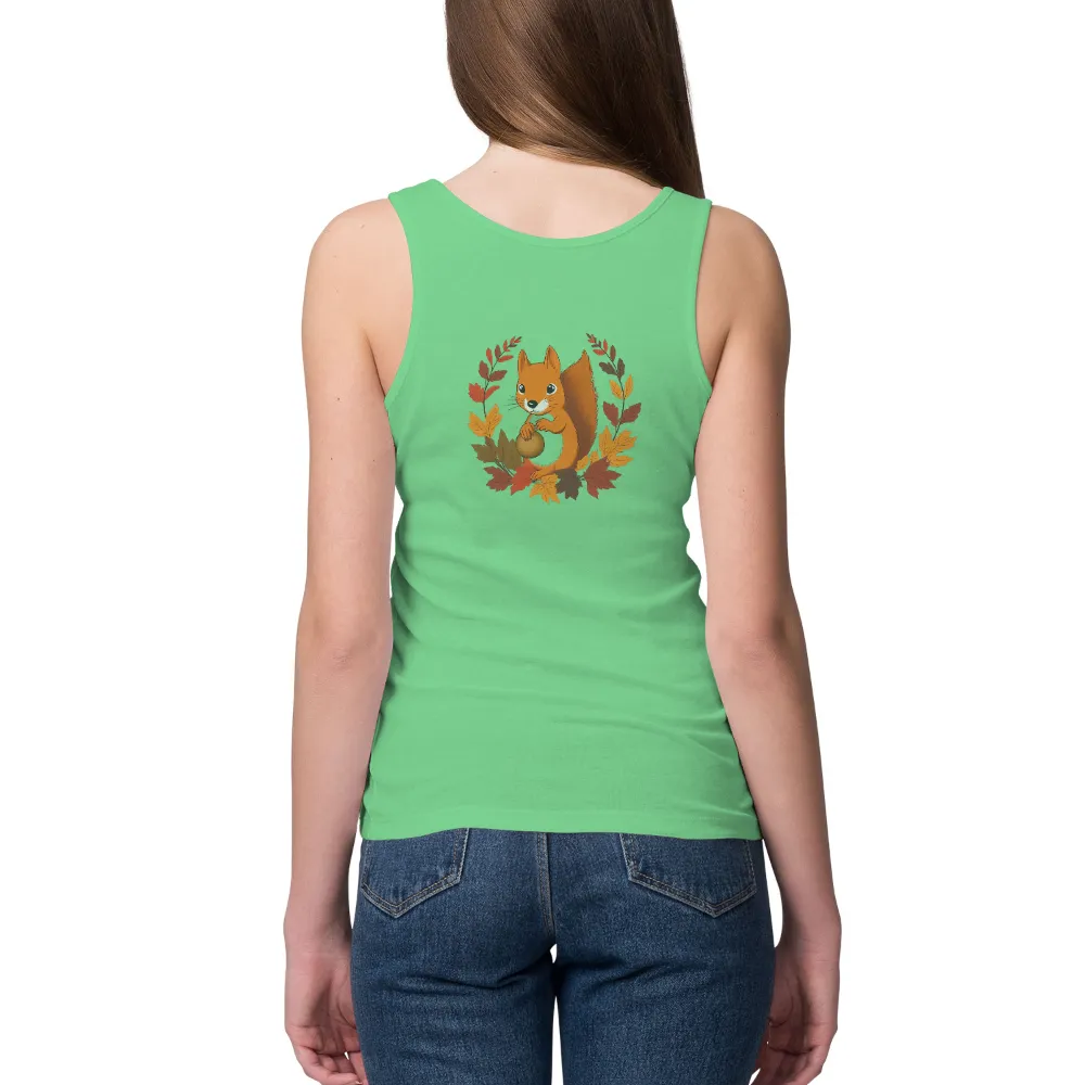 T-Shirts Custom: Autumn Squirrel - Fall Harvest Design|squirrel winters t shirt