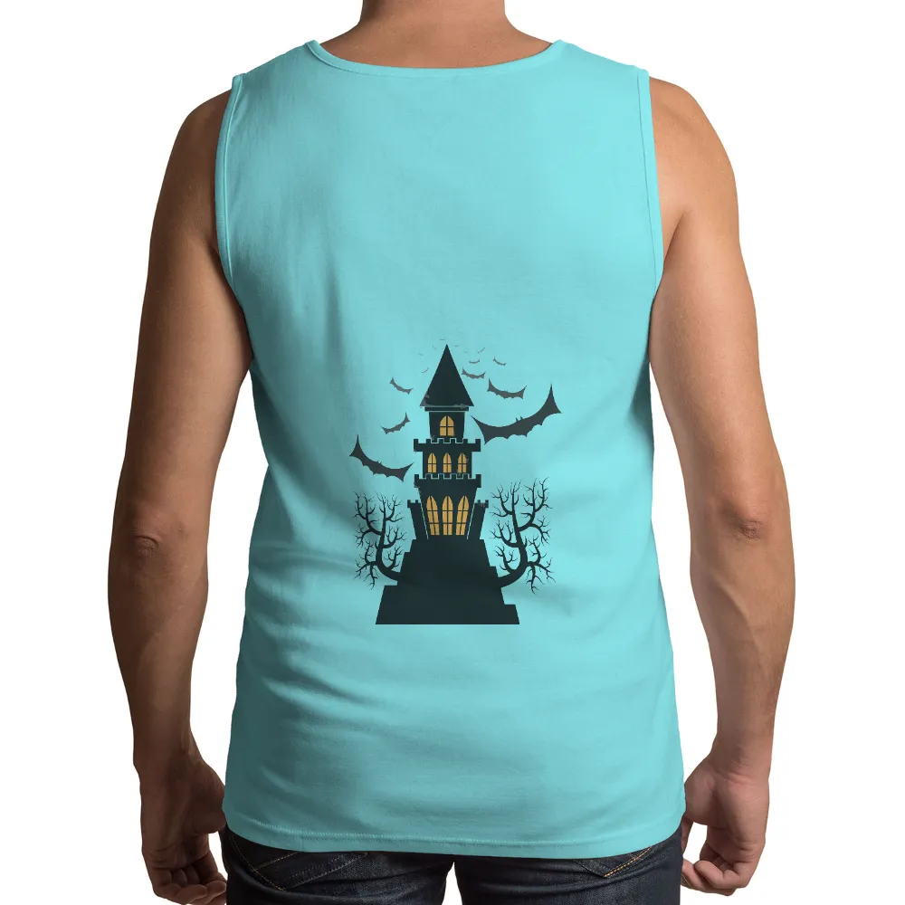 Haunted Castle TShirt Design: Glow in the Dark Mystery|fear of god essentials star tee