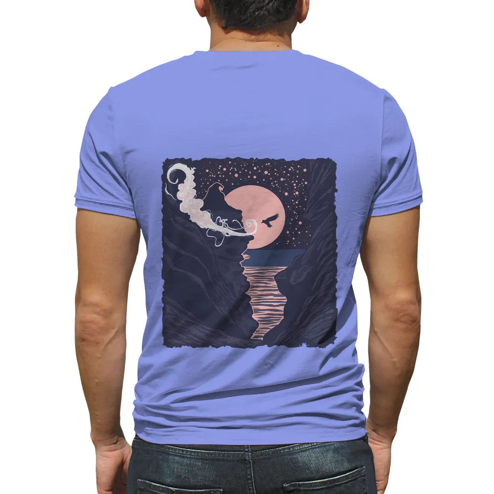 Customized Tee Shirts: Witch Magic Under the Moon| Reflection on water