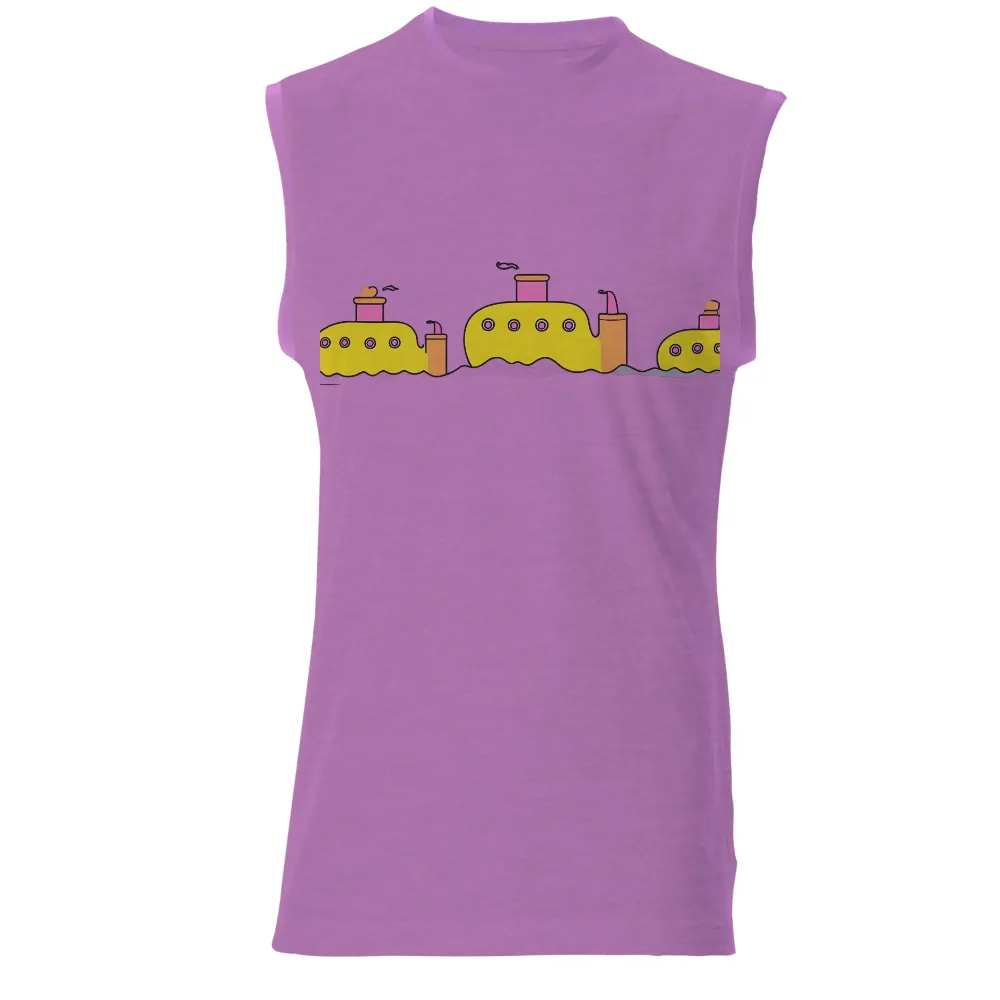 Custom Tee Shirts: Whimsical Yellow Submarines - Vintage Adventure|vintage nba logo t shirts